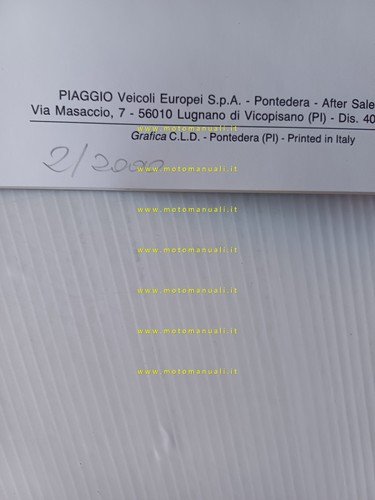 Piaggio Free 50 2000 manuale uso manutenzione libretto originale testo …