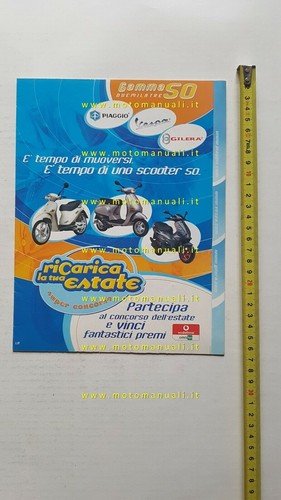 Piaggio Gilera 50 gamma scooter ciclomotori 2003 depliant originale italiano