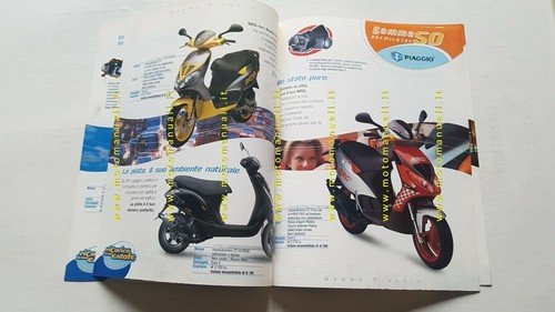 Piaggio Gilera 50 gamma scooter ciclomotori 2003 depliant originale italiano