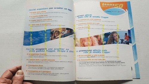 Piaggio Gilera 50 gamma scooter ciclomotori 2003 depliant originale italiano