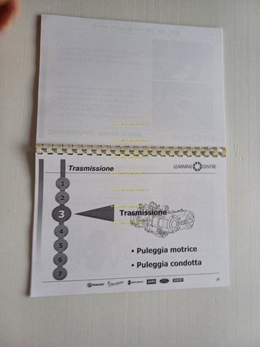 Piaggio Gilera Motore 492 Master Corso formazione ITALIANO manuale officina