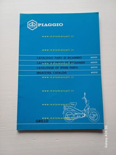 Piaggio Grillo 50 1991 catalogo ricambi originale spare parts catalogue