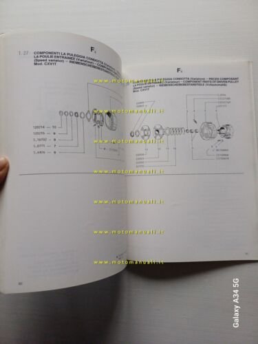 Piaggio Grillo 50 1991 catalogo ricambi originale spare parts catalogue