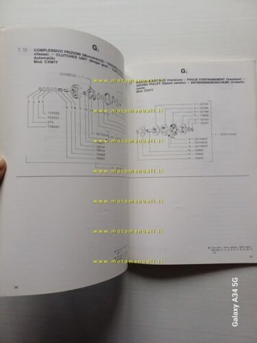 Piaggio Grillo 50 1991 catalogo ricambi originale spare parts catalogue