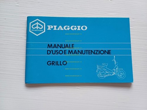 Piaggio Grillo 50 manuale uso manutenzione libretto italiano originale