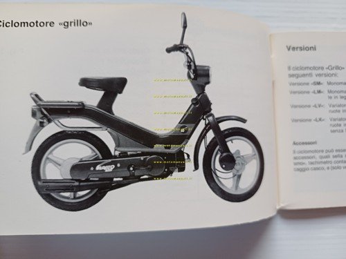 Piaggio Grillo 50 manuale uso manutenzione libretto italiano originale