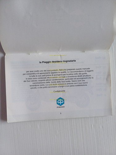 Piaggio Hexagon 125 - 150 1994 manuale uso manutenzione italiano …
