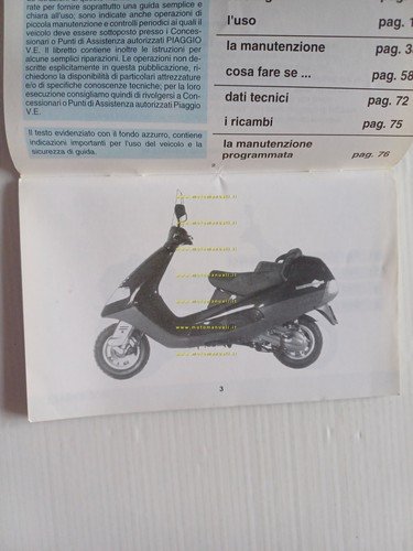 Piaggio Hexagon 125 - 150 1994 manuale uso manutenzione italiano …