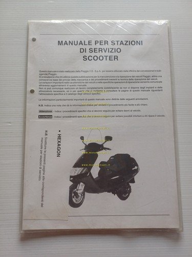 Piaggio Hexagon 125 - 150 manuale officina riparazione originale nuovo