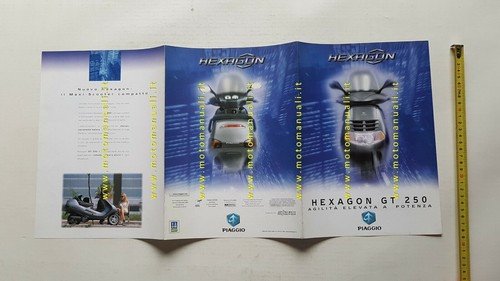 Piaggio Hexagon GT 250 1998 depliant originale ITALIANO