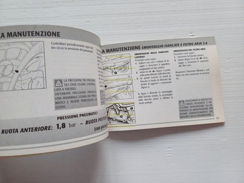 Piaggio Hexagon GTX 125-180 2001 manuale uso manutenzione italiano originale