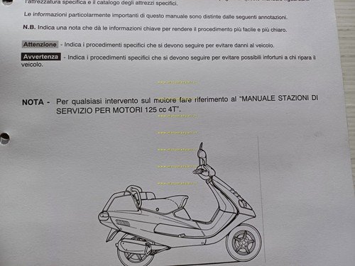 Piaggio Hexagon LX4 125 1999 manuale officina TELAIO originale