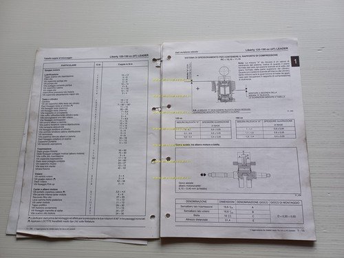 Piaggio Liberty 125 -150 4T Leader 2000 AGGIORNAMENTO manuale officina …