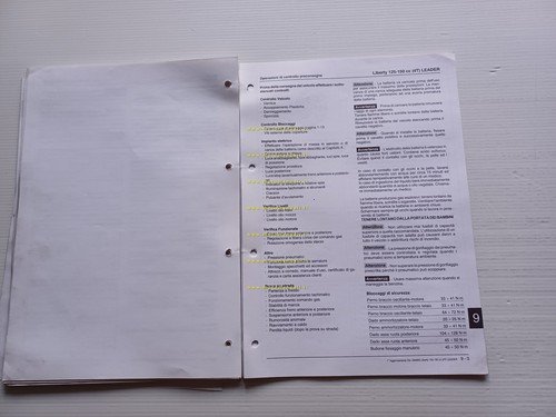 Piaggio Liberty 125 -150 4T Leader 2000 AGGIORNAMENTO manuale officina …