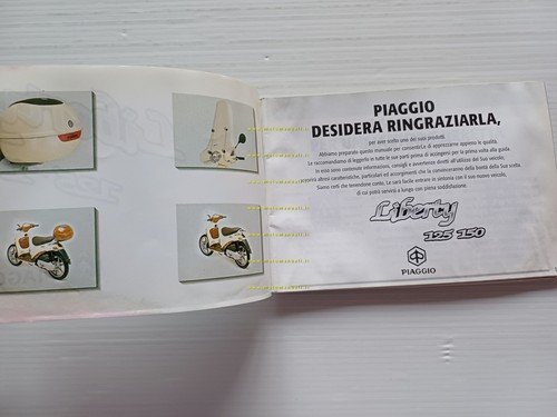 Piaggio Liberty 125-150 2T 2000 manuale uso manutenzione libretto originale