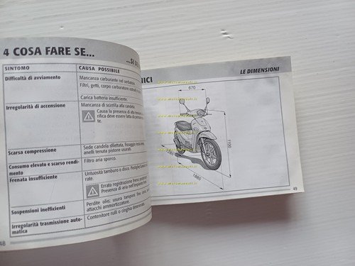 Piaggio Liberty 125-150 2T 2000 manuale uso manutenzione libretto originale