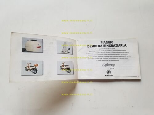 Piaggio Liberty 125 1999 manuale uso manutenzione libretto originale