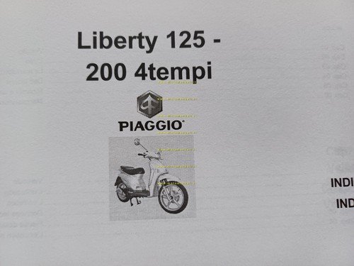 Piaggio Liberty 125-200 4T 2005 manuale uso manutenzione libretto originale