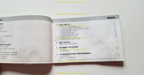 PIAGGIO LIBERTY 50 4T 2000 manuale uso manutenzione ITALIANO originale