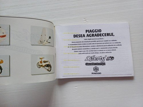 Piaggio Liberty 50 4T 2001 manuale uso manutenzione libretto originale …