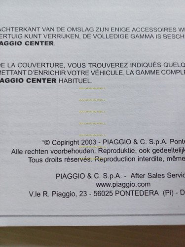 Piaggio Liberty 50 4T 2003 manuale uso manutenzione originale FRANCESE …