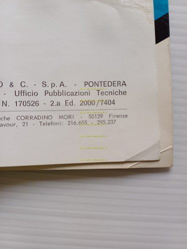 Piaggio motore Hydrojet KS 150 1974 manuale uso manutenzione + …