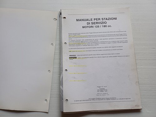 Piaggio Motori 125-180 2T 1997 manuale officina italiano originale