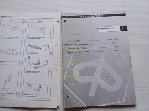 Piaggio Motori 125-180 2T 1997 manuale officina italiano originale