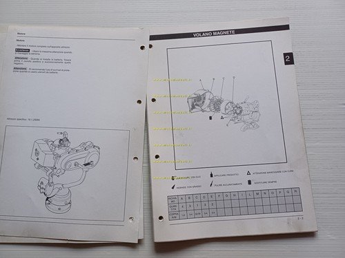 Piaggio Motori 125-180 2T 1997 manuale officina italiano originale