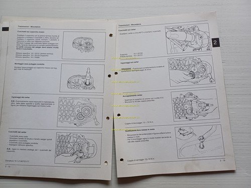 Piaggio Motori 125-180 2T 1997 manuale officina italiano originale
