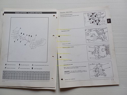 Piaggio Motori 125-180 2T 1997 manuale officina italiano originale