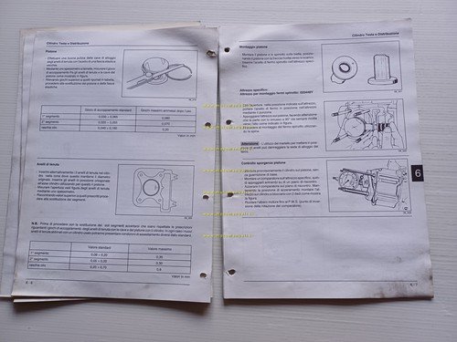 Piaggio Motori 50 4T 2000 manuale officina italiano originale