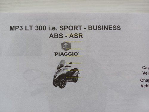 Piaggio MP3 300 ie Sport-Business 2014 manuale uso manutenzione originale