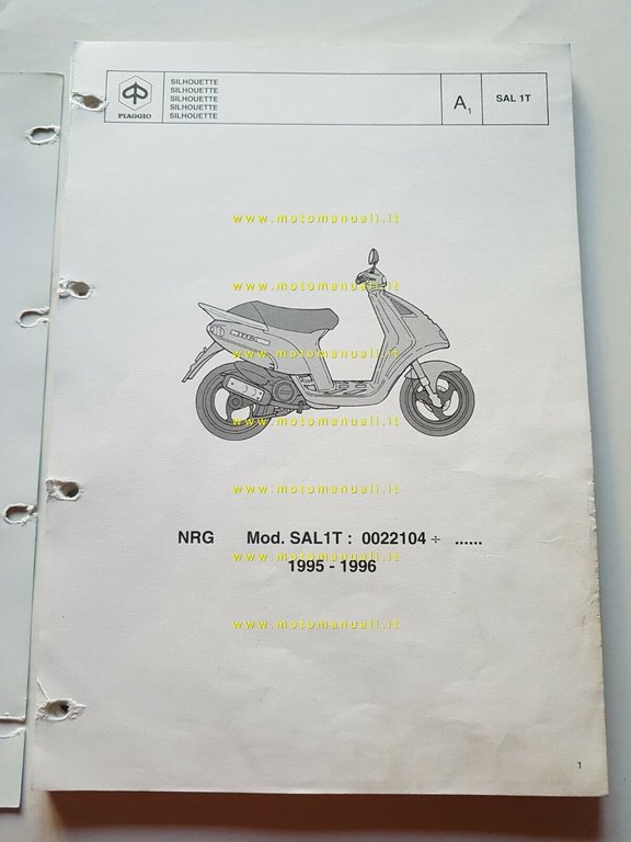 Piaggio NRG 50 1995-96 catalogo ricambi originale