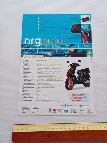 Piaggio NRG 50 MC3 Pure Jet iniezione 2003 depliant originale …