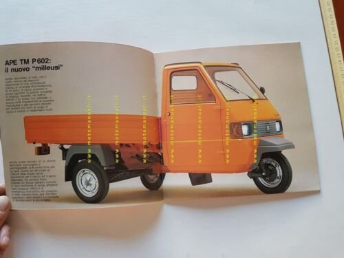 Piaggio Nuovo Ape TM P602 1982 Motocarro depliant ORIGINALE 3-wheeler …