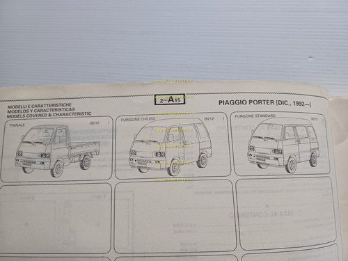 Piaggio Porter 1993 catalogo ricambi originale