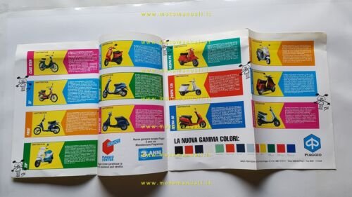 Piaggio produzione modelli 1994 depliant originale italiano