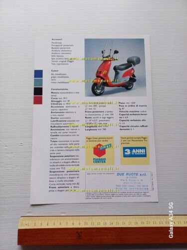 Piaggio Quartz 50 depliant originale italiano