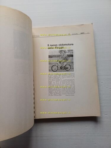 Piaggio raccolta redazionali e comunicati stampa per lancio ciclomotore SI …