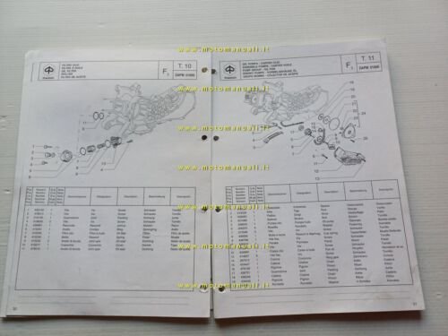 Piaggio Sfera 125 1995 catalogo ricambi originale