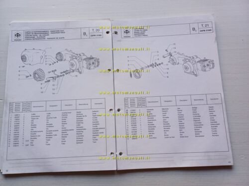 Piaggio Sfera 125 1995 catalogo ricambi originale