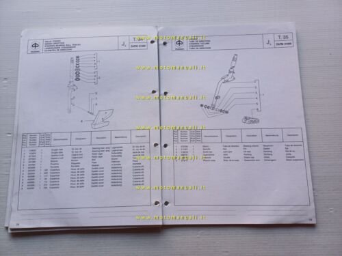 Piaggio Sfera 125 1995 catalogo ricambi originale
