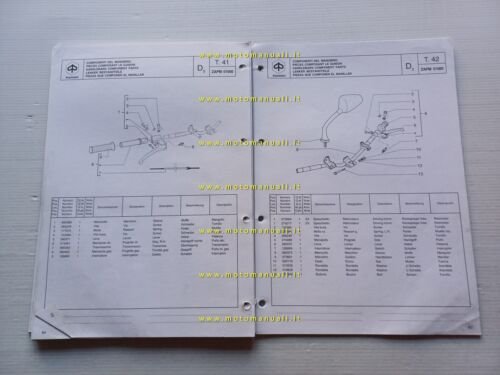 Piaggio Sfera 125 1995 catalogo ricambi originale