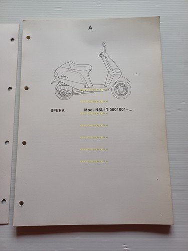 Piaggio Sfera 50 2t NSL1T 1990-91 catalogo ricambi originale