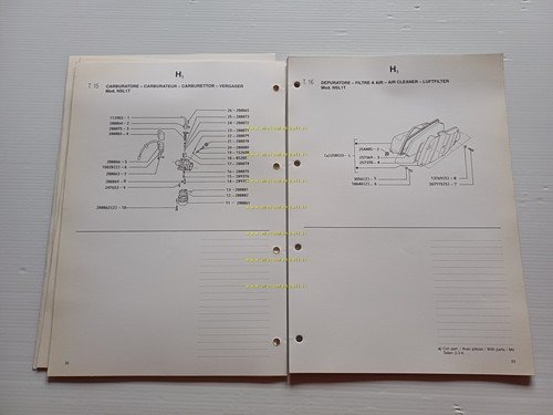 Piaggio Sfera 50 2t NSL1T 1990-91 catalogo ricambi originale