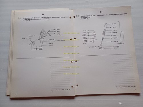 Piaggio Sfera 50 2t NSL1T 1990-91 catalogo ricambi originale