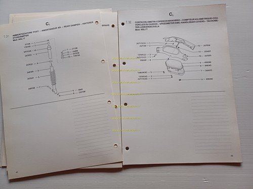 Piaggio Sfera 50 2t NSL1T 1990-91 catalogo ricambi originale