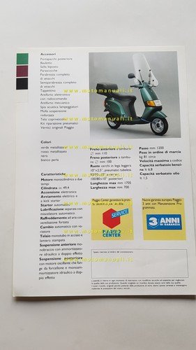 Piaggio Sfera 50 depliant italiano originale