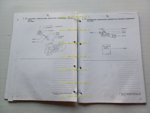 Piaggio Sfera 50 Maquillage 2 SM51T 1994 catalogo ricambi originale